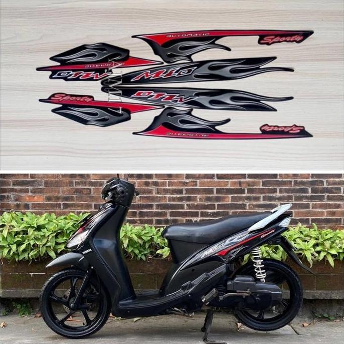 Stiker striping Mio Sporty 2006 hitam