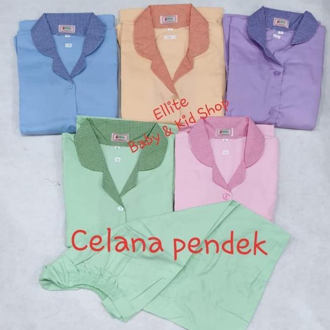 Baju Seragam Suster / Baby Sitter / Nanny - Baju Pendek Celana Pendek