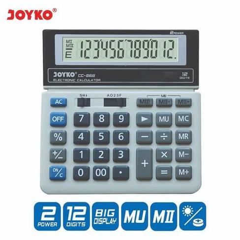 BEBAS ONGKIR - Kalkulator Joyko CC 868 Kalkulator 12 Digit | Joyko CC-868