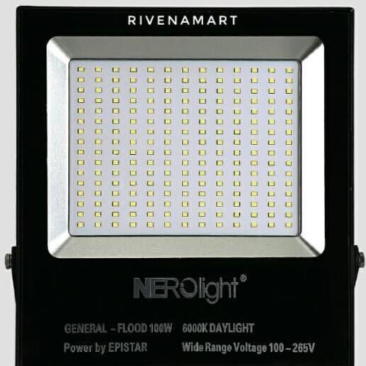 TERBARU - NERO Lampu Sorot / Tembak LED General Flood Light 100W 6000K Putih