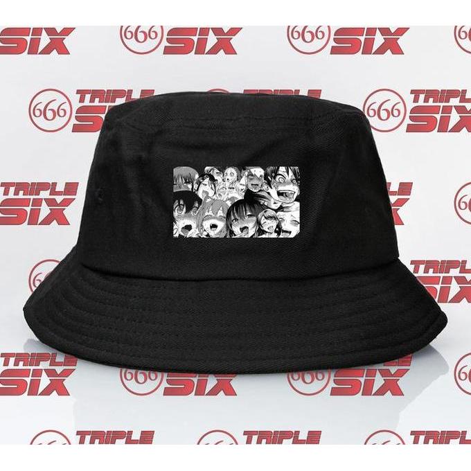 DE68 - Topi Bucket Anime Ahegao Waifu