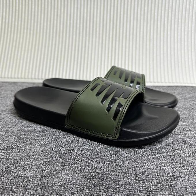 DR250 }} Sandal Slop NB Original Import Pria Wanita Sandal Slide Puppies -NB-hitam Karet Shoes Anti 