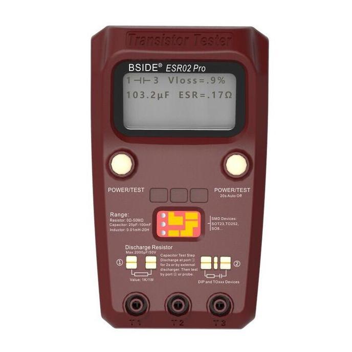 BSIDE ESR02PRO Digital Transistor SMD Components Tester