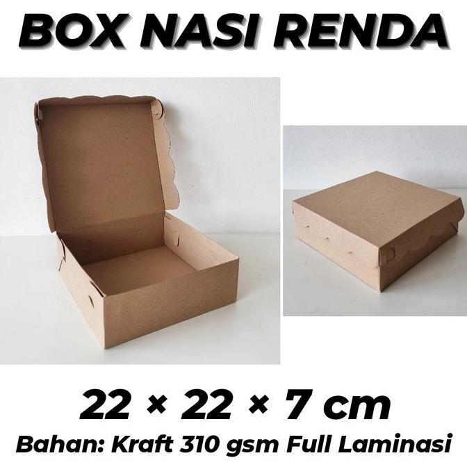 DUS NASI KOTAK 22x22x7 FULL LAMINASI / BOX CATERING / BOX KUE BOLU