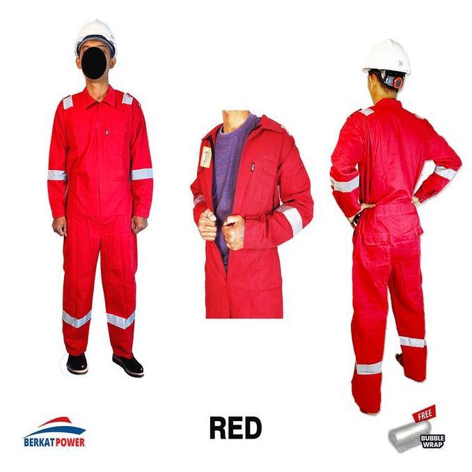 Wearpack Safety Terusan Werpak Asgard Coverall Biru Merah Orange Navy