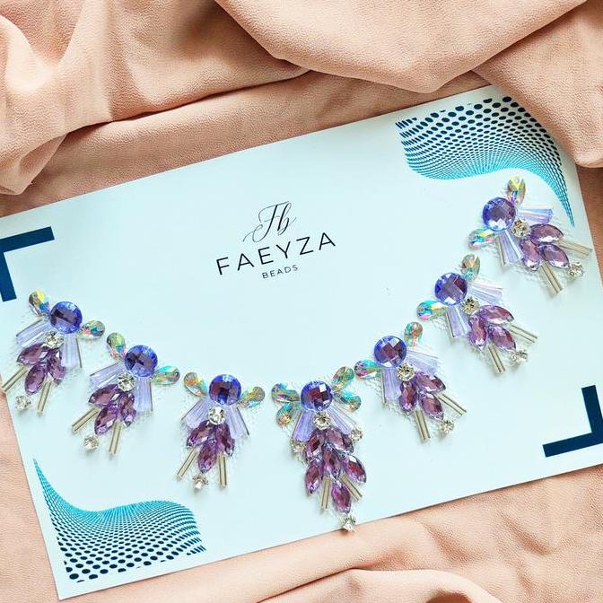 Payet Rangkaian F14 Premium Grade A - Cangkang Kristal 3D Anti Nyangkut - Cocok untuk Hiasan Baju Le