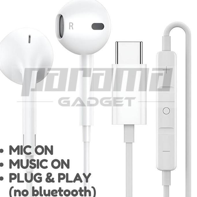 DE170 >> Earphone Handsfree Headset for IPHONE 15 16 ORI 200%