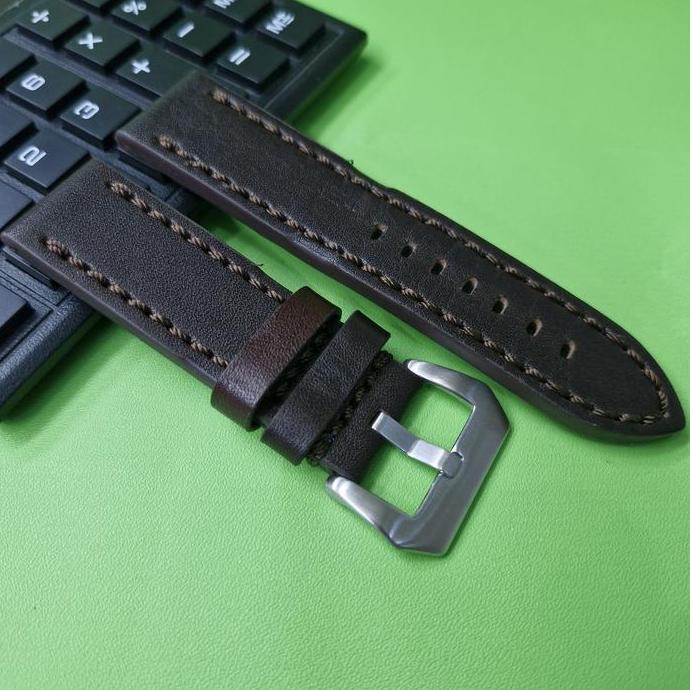 strap leather watch tali kulit jam tangan timberland nautica police panerai fosil buckle silver