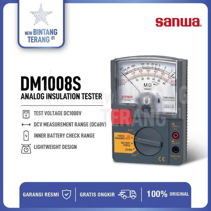 Analog insulation tester Sanwa DM1008S