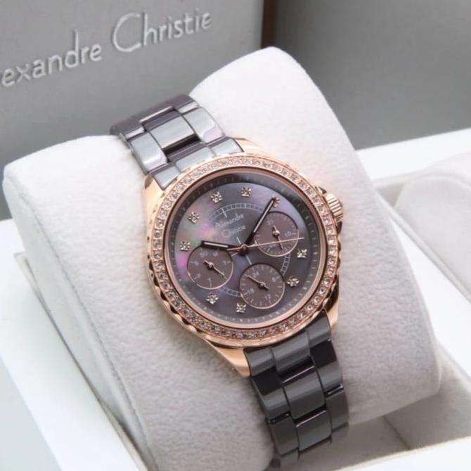 JAM TANGAN WANITA ALEXANDRE CHRISTIE AC2B16 AC 2B16 ROSEGOLD GREY