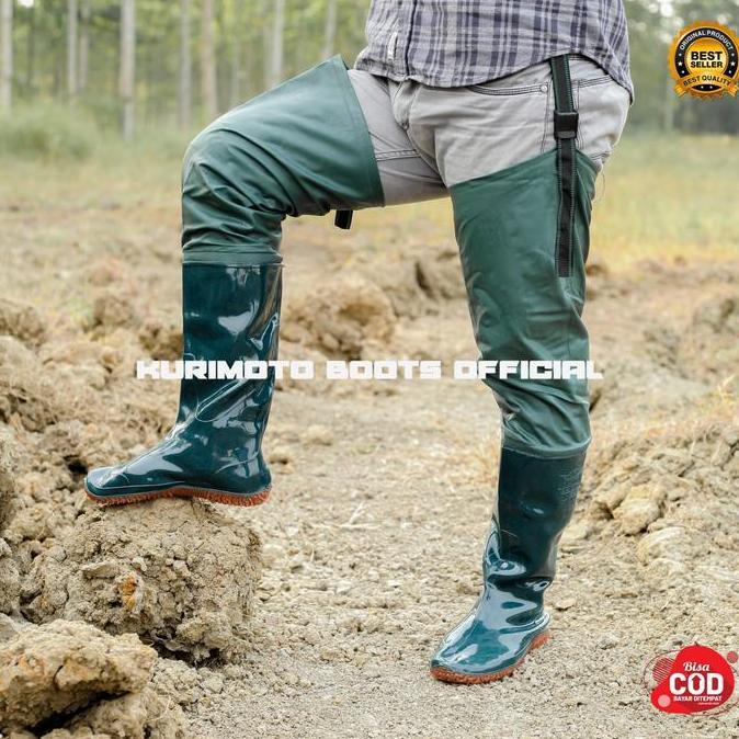BOOTS Sepatu Boots Sawah Petani Anti Air Original 100% Model 80cm - Shoes HARA