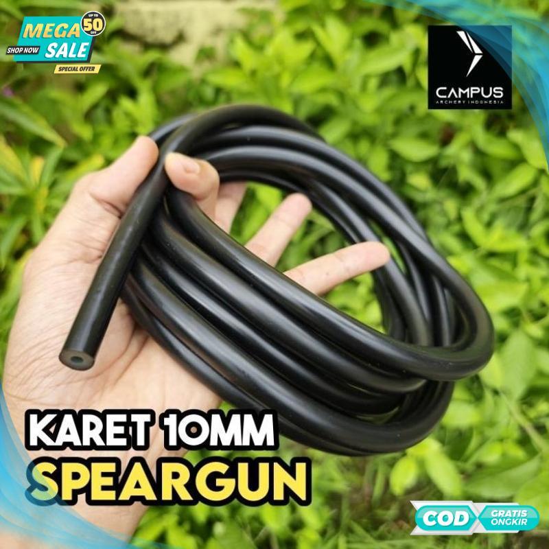 Berkualitas Karet Panah Ikan 10MM 3010 Hitam Permeter Spearfishing Rubber Best Quality - 2025 COD Te