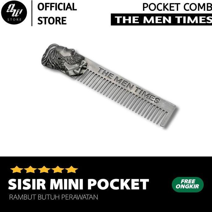The Men Times Sisir Mini Portable Pocket Mustache Beard Comb - Sisir Pria Mini Stainless Steel