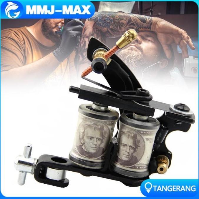 CLUCK Mesin Coli Hitam Kumparan Mesin Tato Buatan Tangan Tato Shader Liner Hitam Peralatan Tato