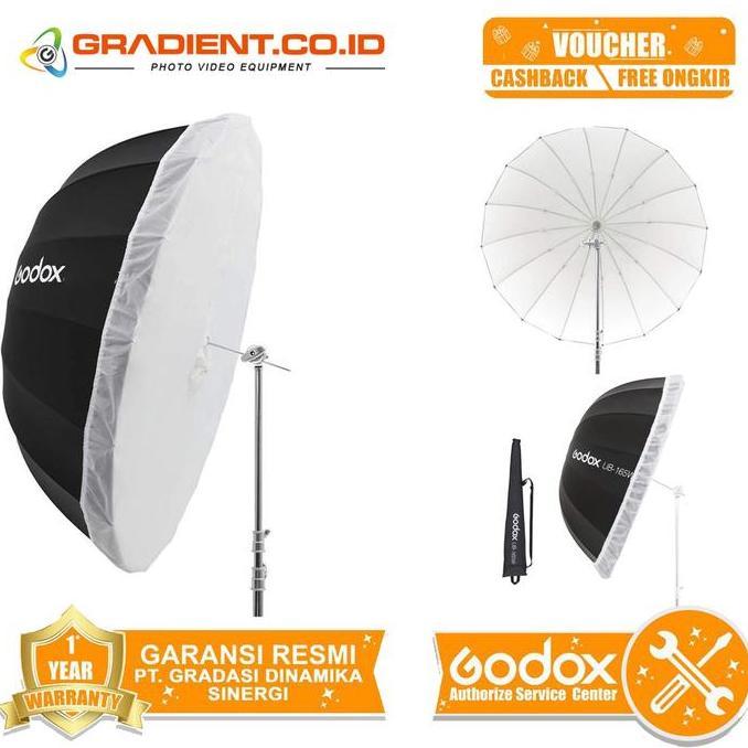 Godox UB-165W Parabolic Umbrella 165cm White + DPU-165T Translucent