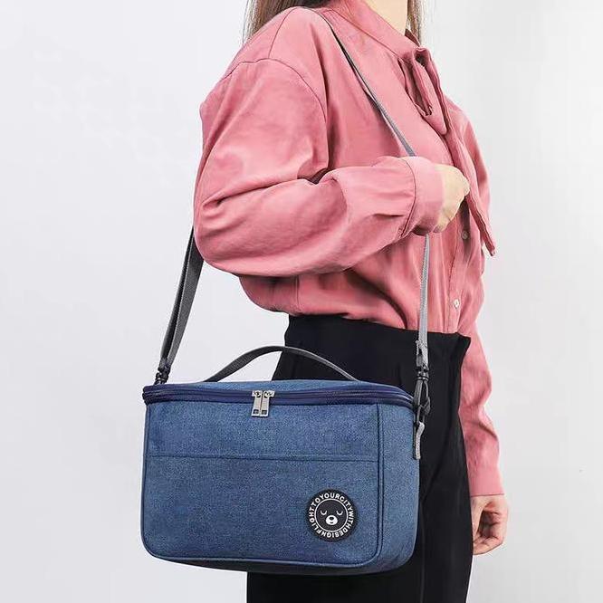 Lunchbag Tas Bekal Kotak Makan T4 Penyimpanan Makan Lunch Bag Alumunium Foil Tas Kotak Bekal Lcb 20