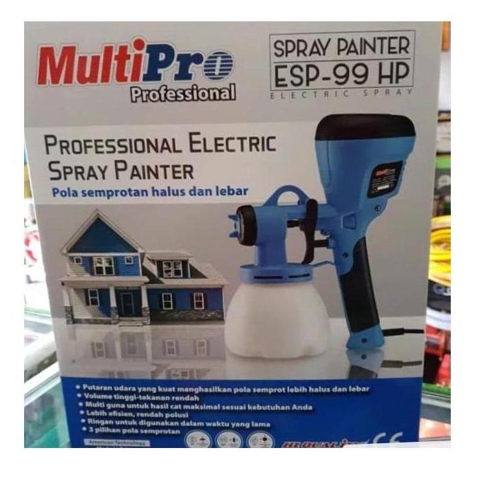 Promo Multi Pro Spray Gun Listrik Esp99 - Nozzle Dan Jarum Kuningan 450 Watt Cocok Untuk Cat Minyak 