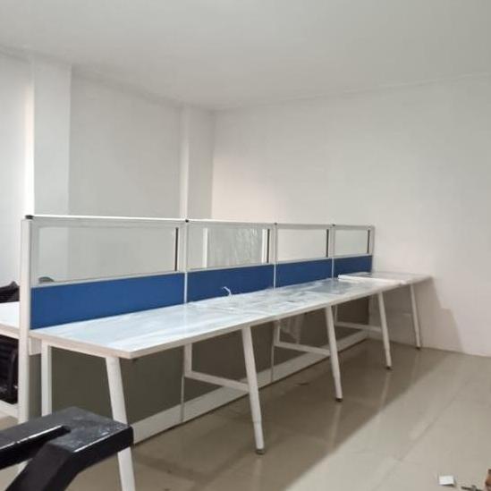meja workstation kaca