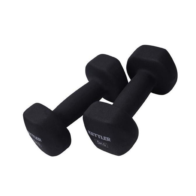Kettler Neoprene Dumbell Black 701-040 (10kg/pair) BS