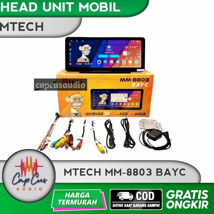 NEW HEAD UNIT ANDROID 12,3 INCH MTECH MM-8803 BAYC / HEAD UNIT MOBIL MTECH