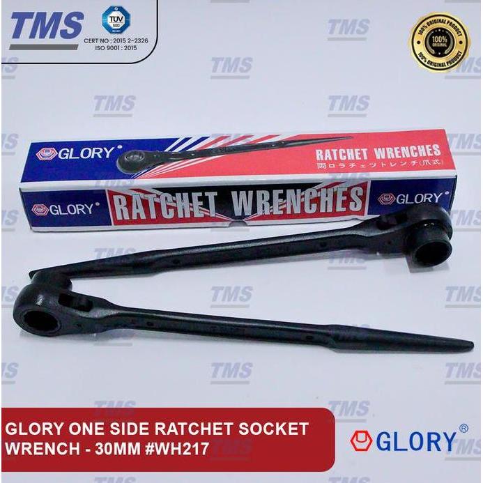 EXAMINER Kunci Ratchet GLORY Single Socket Ratchet 30 mm #WH217 - Original