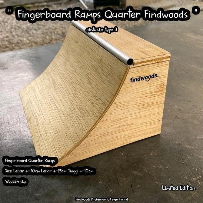 Fingerboard Obstacle Ramps Quarter Findwoods Wooden