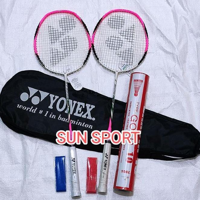 Raket Bton Yonex Tangkis Pink Elegand Lengkap Olahraga