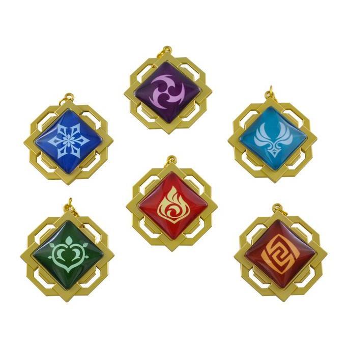 Genshin Impact Liyue Vision Metal Keychain