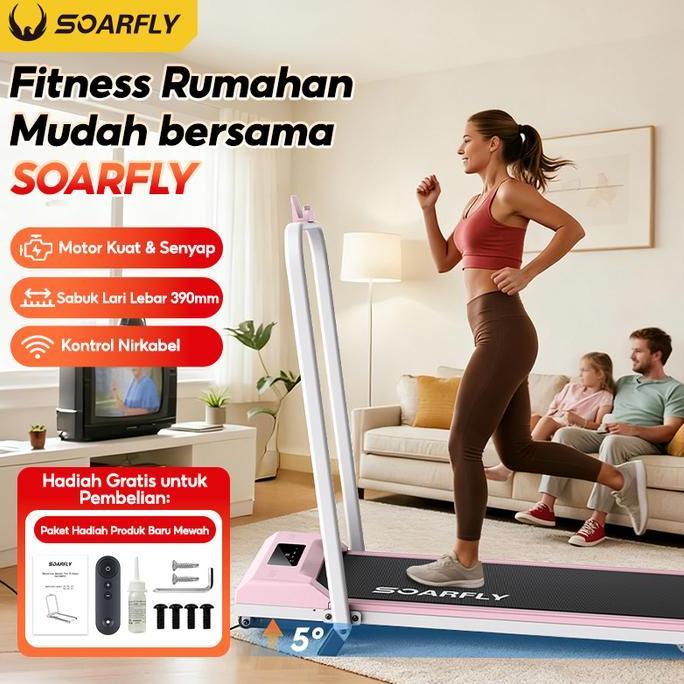 Promo Subsidi OngkirSOARFLY Treadmill Elektrik Listrik Walking & Running Pad Peralatan Olahraga Jala