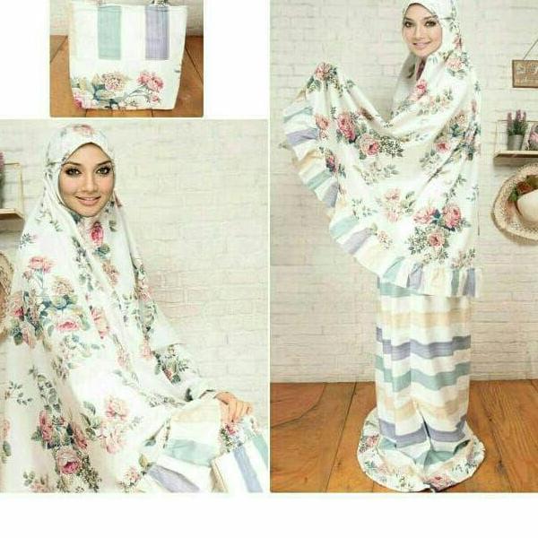 Mukena Wanita Mukena Katun Jepang Dewasa Quincy Mukena Katun Jepang