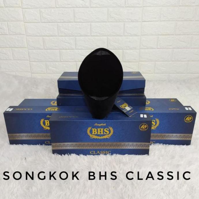 Songkok AC BHS Classic Gold Peci Kopyah Ecer Grosir Termurah Terlaris Hitam Kopiah Nyaman Lembut Mus