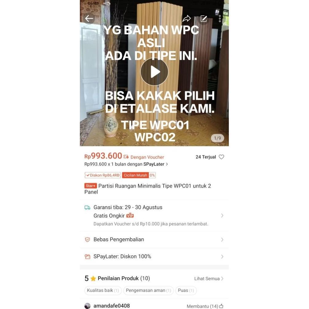 Skat Ruangan Minimalis M8 Kayu Mahoni Anti Air