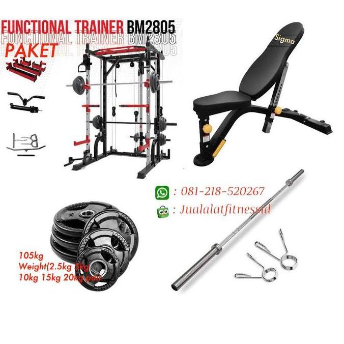 Promo Smith machine Bodymaster Multi Gym Home Gym Paket Fitnes COD