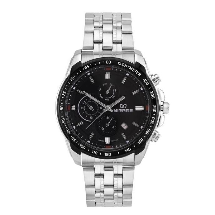 Mirage Watch - Jam Tangan Analog Pria Original Silver Sporty Original Anti Air 8535 / 8883 M