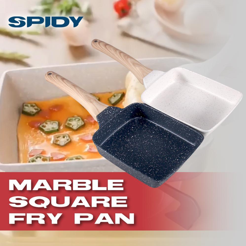 Spidy Wajan Penggorengan Tamagoyaki Marble Granite Anti Lengket Kotak Keramik