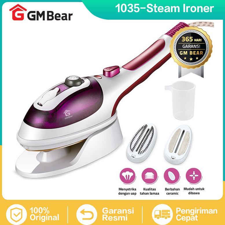 GM Bear Setrika Uap Portable 1035 - Setrika Uap Low Watt Setrika Travelling