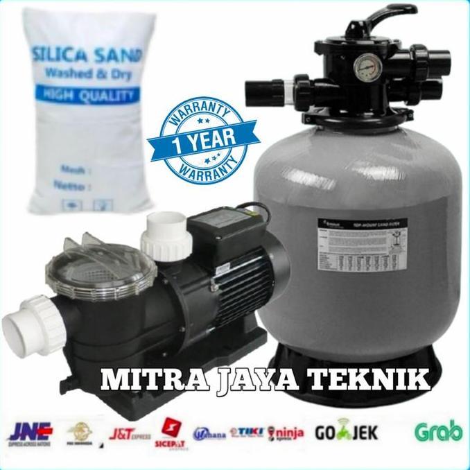 Mesin Pompa kolam Renang 3/4HP + Filter 16Inch paket kolam renang