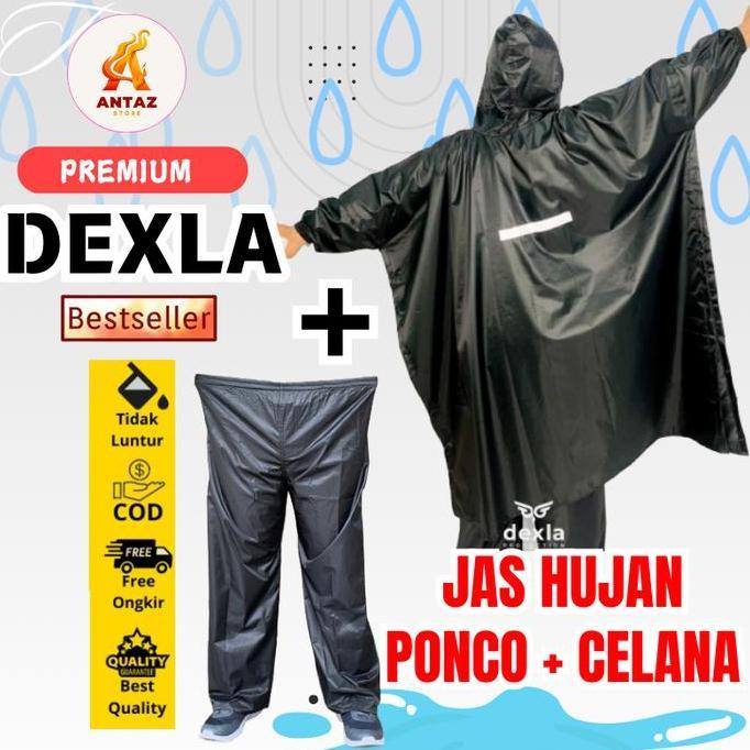 Promo Jas Hujan DEXLA - Jas Hujan Ponco Kelelawar Batman Lengan Celana Pria Wanita / Poncho Jumbo Ba