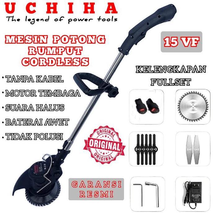BEBAS ONGKIR - Mesin potong rumput padi uchiha uciha brush cutter cordless baterai