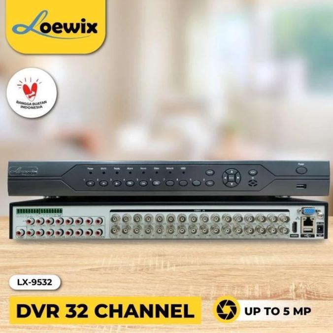 TERBARU - Loewix DVR 32 Channel LX-9532 Xmeye 32CH Up To 5MP Support 2 Hardisk