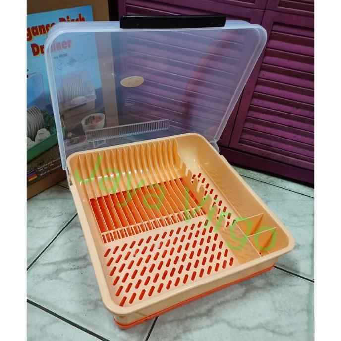Rak piring NAGATA / rak piring tutup plastik / dish drainer / dishrack