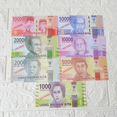 Mainan Uang Kertas Edukasi Anak / Mainan Duit-Duitan Mirip Asli Untuk Belajar Berhitung