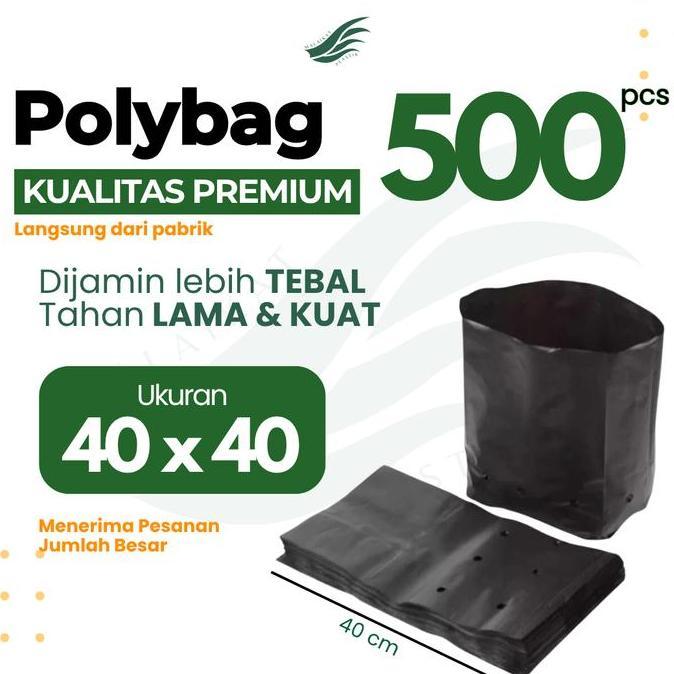 BEBAS ONGKIR - Polybag tanaman tebal 40x40 cm isi 500pcs Polibag 40 x 40 isi 100 250 500 lembar untu