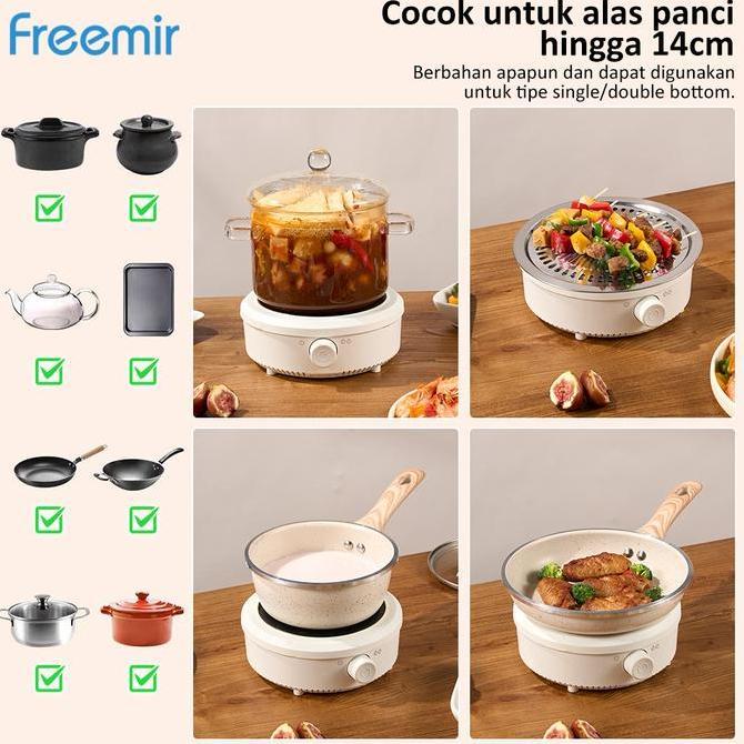 [MEGA SALE] freemir Kompor Listrik Mini Praktis Portable Bisa Untuk Semua Jenis Wajan