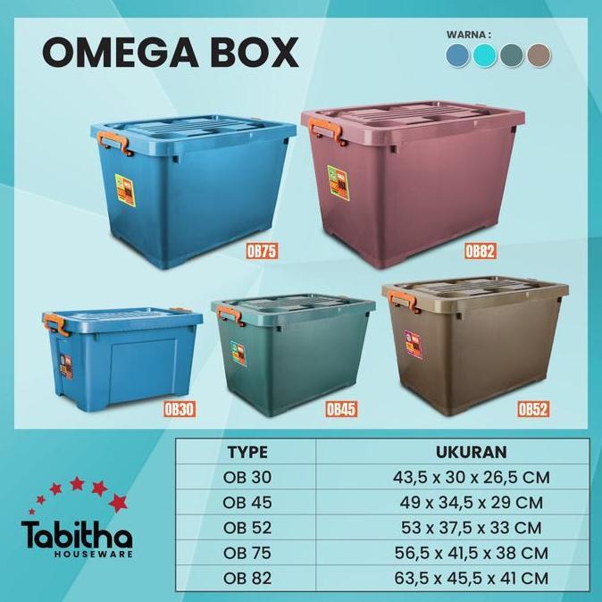 TABITHA Box Container Plastik JUMBO BESAR ADA RODA Kontainer