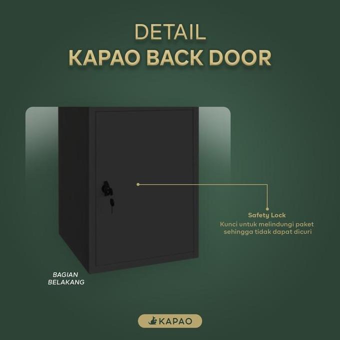 Kotak box Paket online Besi hitam Kapao Box LARGE