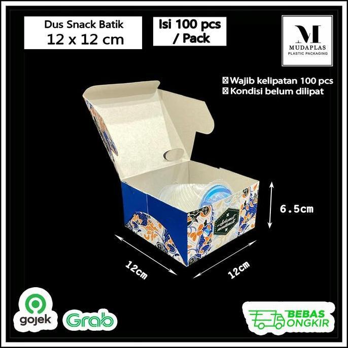 Dus Snack Box Motif Batik 12x12 12x14 12x16