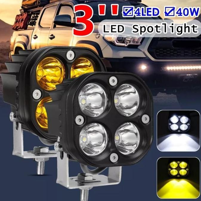 Lampu Tembak Worklight 4 Mata Led 40W Putih/Kuning Terbaik