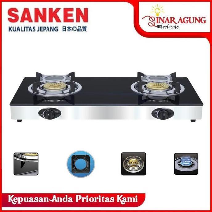 SANKEN SG363BX / SG-363BX KOMPOR GAS 2 TUNGKU TEMPERED GLASS