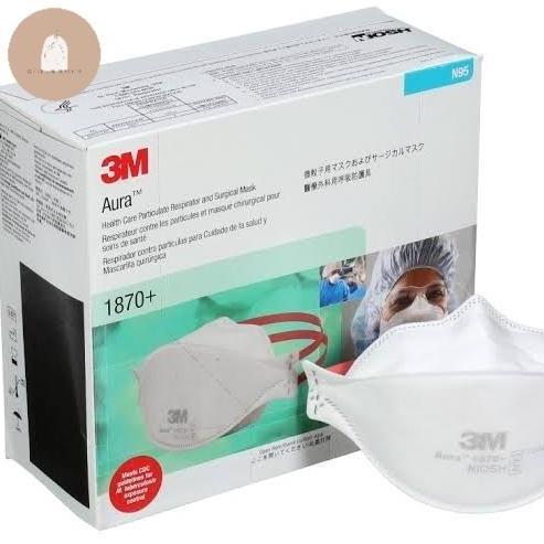 3M Aura 1870+ Masker N95 Surgical Mask isi 20 Promo Premium